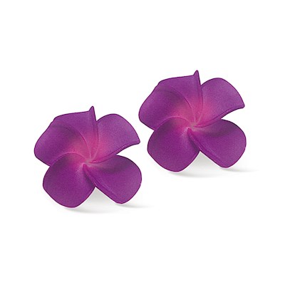 Foam Baby Plumeria Clips, Purple & Pink 2-pk